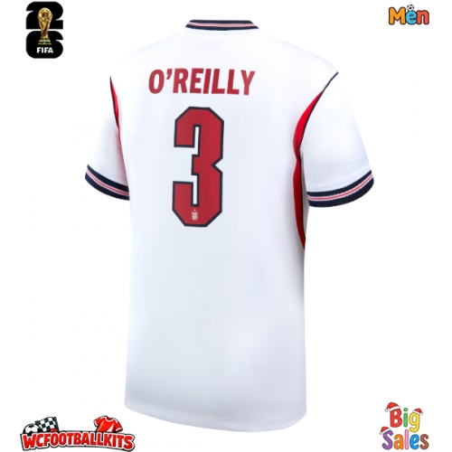 England Nico O'Reilly #3 Replica Home Stadium Shirt World Cup 2026 Short Sleeve
